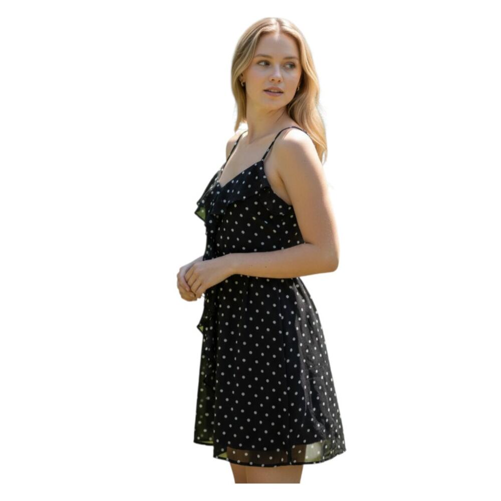 EYELASH COUTURE BLACK & WHITE POLKA-DOT DRESS SZ.XS EUC.
